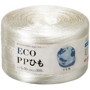 （まとめ）信越工業 エコシリーズ PP荷造りひも300m 白 CT-0730ECO 1巻【×10セット】