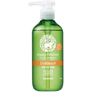 （まとめ）サラヤ ハッピーエレファント野菜・食器用洗剤 オレンジ＆ライム 本体 300ml 1本【×10セット】