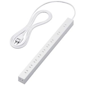 エレコム 法人向け10口タップ/2P/3m/マグネット付き/ホワイト T-H0203WH