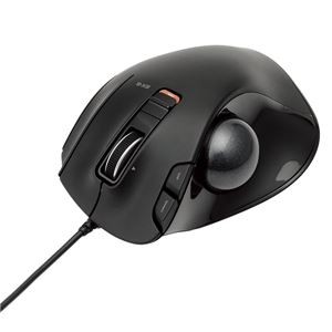 エレコム USBトラックボールマウス/親指操作/5ボタン/チルト機能/有線/ブラック M-XT2URBK