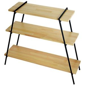 日東 アイアンレッグラック 3段 ナチュラル ILR3-NA 組立品