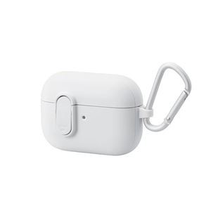 エレコム AirPods Pro対応アクセサリ/TOUGH SLIM Lockケース/ロック機能/カラビナ付き/ホワイト AVA-AP2TSLWH