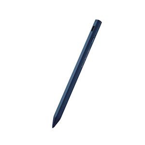 エレコム タッチペン/スタイラス/リチウム充電式/汎用/磁気吸着/USB-C充電/ペン先交換可能/ペン先付属なし/ネイビー P-TPACST03NV