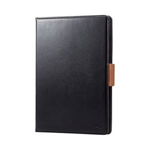 エレコム タブレット汎用/手帳型ケース/ソフトレザー/3アングル/ハンドベルト/ペンホルダー/8.5～11.5inch/ブラック TB-10HPG3LBK