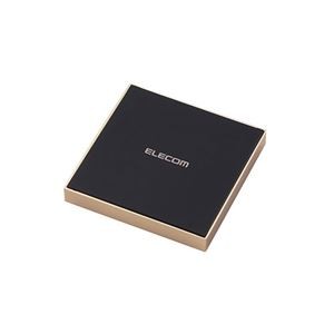 エレコム ワイヤレス充電器/Qi規格対応/10W/7.5W/5W/卓上タイプ/メタル筐体/スクエア/ゴールド W-QA22GD