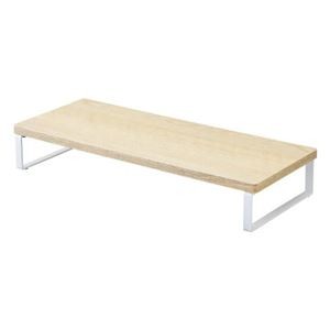 LIHIT LAB MDF机上台 スリム 約500×200mm ロータイプ ナチュラル
