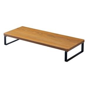 LIHIT LAB MDF机上台 スリム 約500×200mm ロータイプ ブラウン