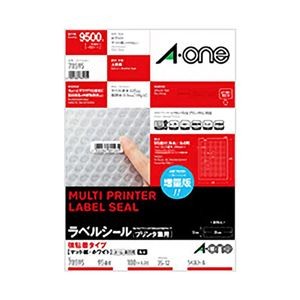 エーワン ラベルシール 強粘着タイプ A4 95面 四辺余白付 角丸 78595