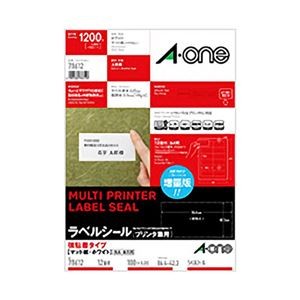 エーワン ラベルシール 強粘着タイプ A4 12面 四辺余白付 78612