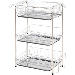 三段水切りバスケット スリム (組立式) B8156609