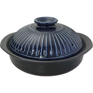 萬古焼 菊花瑠璃釉 9号セラミック加工IH土鍋 B8169528