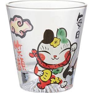 夕立窯 富士山 感謝 グラス(木箱入) 三吉 C4122524