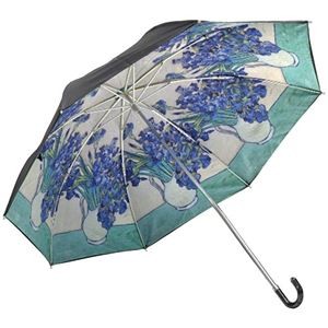 晴雨兼用名画折りたたみ傘 ゴッホアイリスの花瓶 6119-037