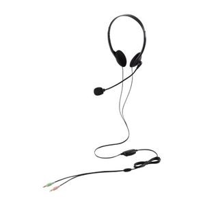 エレコム 有線ヘッドセット/両耳オーバーヘッド/小型/3極/1.8m/ブラック HS-HP01SBK