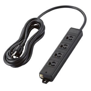 エレコム 3P黒タップ磁石付 4個口3m T-WRM3430LGB／RS