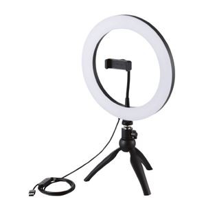 エレコム LEDリングライト三脚スタンド付き DE-L03BK