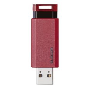 エレコム USBメモリ3.1 ノック式64GB MF-PKU3064GRD レッド