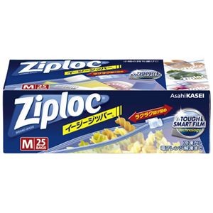 (まとめ）旭化成ホームプロダクツ ジップロック イージージッパー M 25枚 (×10セット）