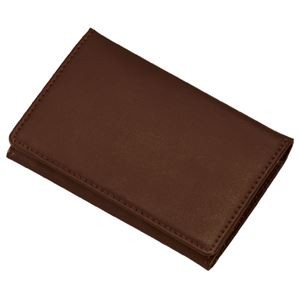 (まとめ）レイメイ藤井 ジョッター式名刺入 GLN1055C 革製ブラウン (×10セット）