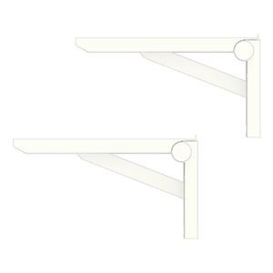 サヌキ Coconi オレルノ 折りたたみ棚受 200mm ホワイト（2個入） 【木板別売り】