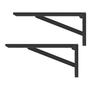 サヌキ Coconi オレルノ 折りたたみ棚受 300mm ブラック（2個入） 【木板別売り】