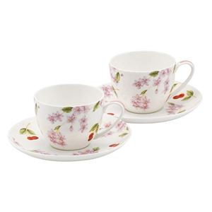 エインズレイ チェリーブロッサムハピネス ペアティーカップ＆ソーサー 22307209