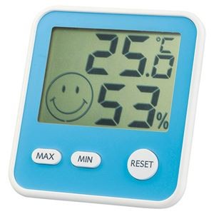 エンペックス おうちルームデジタル温湿度計 ブルー 22322202