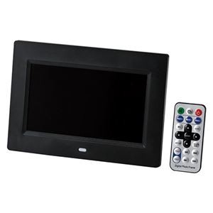 動画対応7型デジタルフォトフレーム ブラック 22342802
