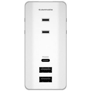 多摩電子工業 ACタップ&USBPD20W ホワイト TSK118U2CW 1個