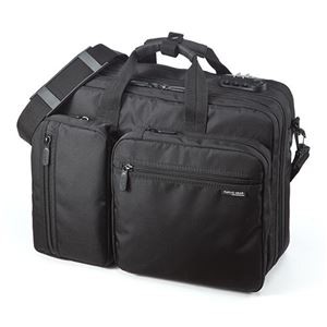 サンワダイレクト 3WAYビジネスバッグ(鍵付・マチ拡張) 200-BAG048 1個