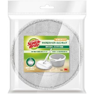 （まとめ） 3M スコッチ・ブライトマイクロファイバースピンモップ スペアクロス SSM-T6J-R 1枚 【×3セット】