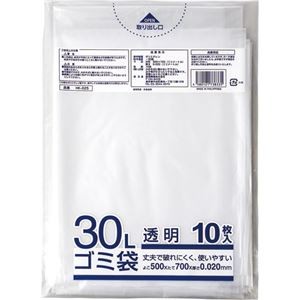 クラフトマン 業務用透明メタロセン配合厚手ゴミ袋 30L HK-025 1セット(600枚:10枚×60パック)