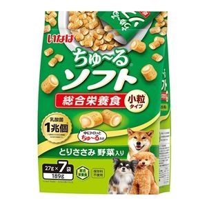 （まとめ） いなば ちゅ～るソフト とりささみ 野菜入り 27g×7袋 （ペットフード・犬用） 【×3セット】