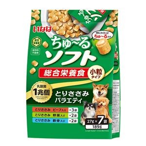 （まとめ） いなば ちゅ～るソフト とりささみ バラエティ 27g×7袋 （ペットフード・犬用） 【×3セット】