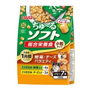 （まとめ） いなば ちゅ～るソフト とりささみ 野菜・チーズバラエティ 27g×7袋 （ペットフード・犬用） 【×3セット】