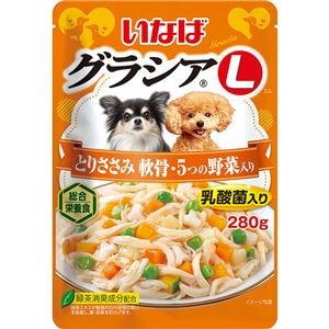 （まとめ） グラシアL とりささみ 軟骨・5つの野菜入り 280g （ペットフード・犬用） 【×12セット】