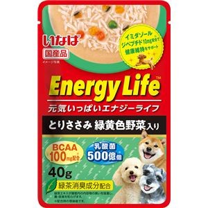 （まとめ） いなば EnergyLifeパウチ とりささみ＆緑黄色野菜 40g （ペットフード・犬用） 【×24セット】