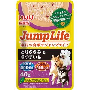 （まとめ） いなば JumpLifeパウチ とりささみ＆さつまいも 40g （ペットフード・犬用） 【×24セット】