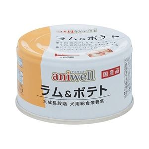 （まとめ） aniwell ラム＆ポテト 85g （ペットフード・犬用） 【×10セット】