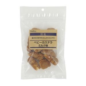 （まとめ） ペットプロ 国産おやつ ベビーカステラ ミルク味 70g （ペットフード・犬用） 【×10セット】