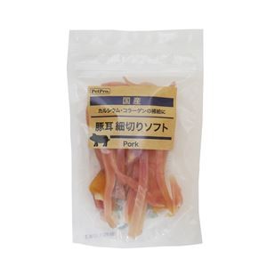 （まとめ） ペットプロ 国産おやつ 豚耳細切りソフト 70g （ペットフード・犬用） 【×5セット】