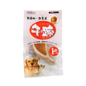 （まとめ） ペットプロ 牛ひづめ 1個入り （ペットフード・犬用） 【×5セット】