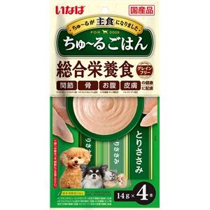 （まとめ） いなば ちゅ～るごはん とりささみ 14g×4本 （ペットフード・犬用） 【×10セット】