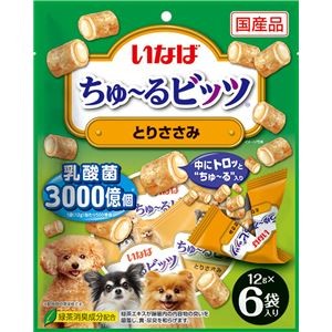 （まとめ） いなば ちゅ～るビッツ とりささみ 12g×6袋 （ペットフード・犬用） 【×5セット】