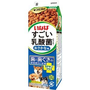 （まとめ） いなば すごい乳酸菌クランキー牛乳パック おさかな味 380g （ペットフード・犬用） 【×5セット】