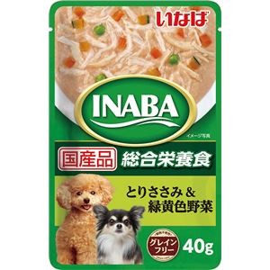 （まとめ） INABA とりささみ＆緑黄色野菜 40g （ペットフード・犬用） 【×24セット】