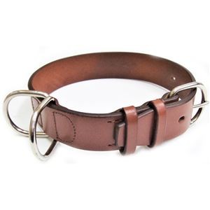 オイルレザーカラー #36 ブラウン （ペット用品・犬用）
