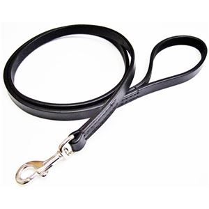 オイルレザーリード #15 ブラック （ペット用品・犬用）