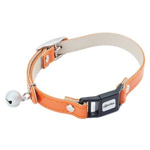 （まとめ） レザースタイルキャットカラー S オレンジ （ペット用品・犬用） 【×2セット】