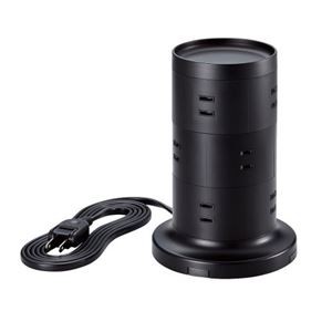 エレコム タワー型12口タップ(2m) TT-03-1220BK